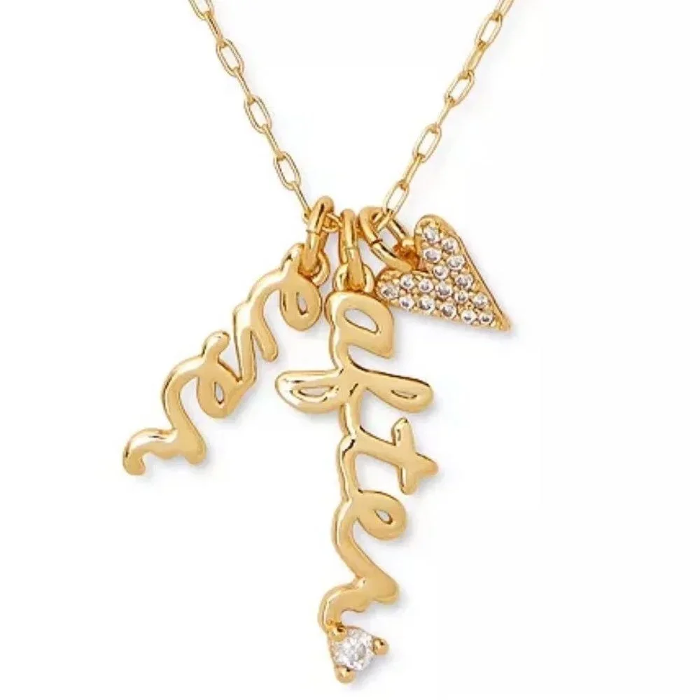 Kate Spade say yes ever after charm necklace